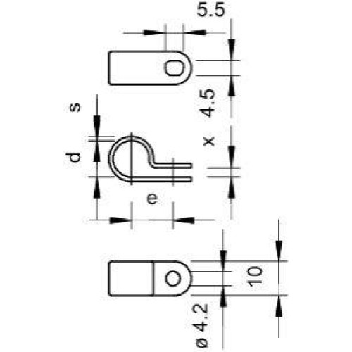 Скоба крепежная d12.5мм 255 12.5 LGR OBO 2222124