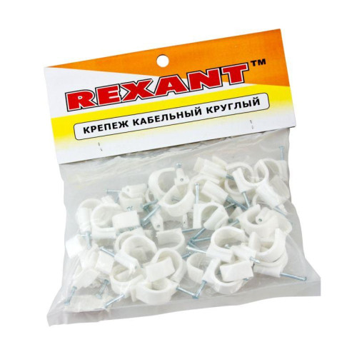 Крепеж кабеля круглый 20мм (уп.50шт) Rexant 07-4020