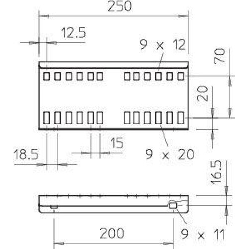 Соединитель продольный 250х110 гор. цинк LVG 110 FT OBO 6216548