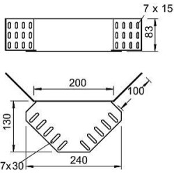 Соединитель угловой H85 REV 85 DD OBO 6069320