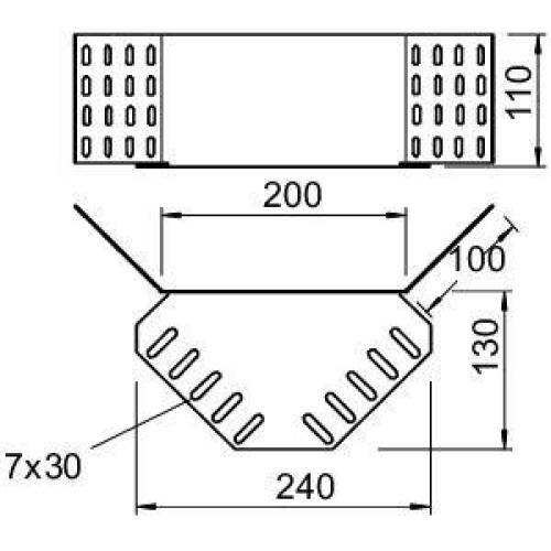 Соединитель угловой для лотка REV 110 DD OBO 6069339