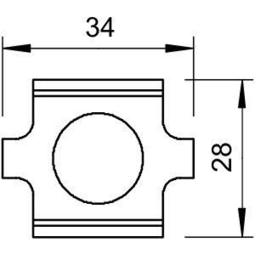 Комплект соединителя стык. 34х28мм сталь GSV 34 VA4301 OBO 6016642