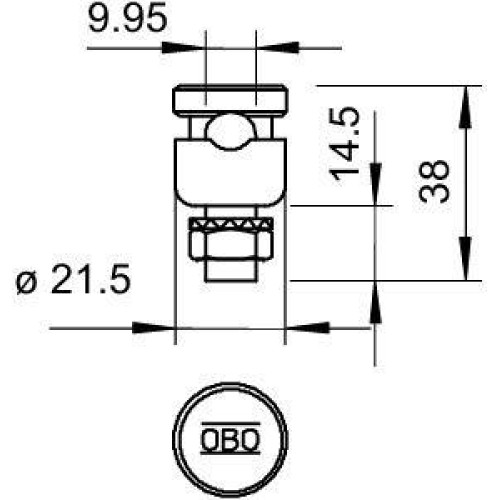 Клемма крепежная для проволоки 5001 N-CU OBO 5304172