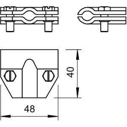 Соединитель проволоки Т-образ. 245 8-10 CU OBO 5311152