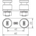 Клемма креп. для проволоки двойная 5002 N-VA OBO 5304270