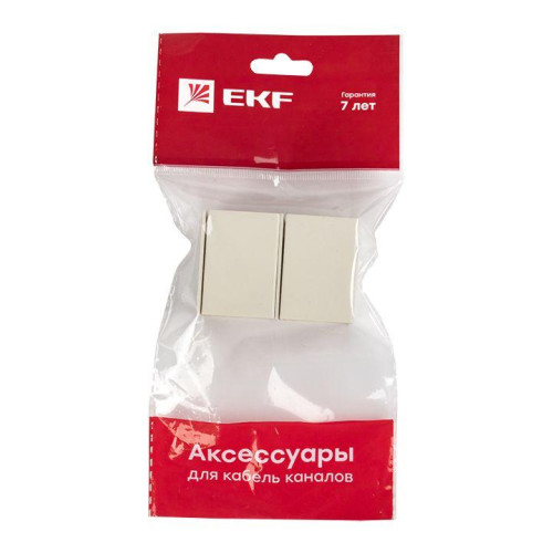 Соединитель на стык 25х25 бел. Plast PROxima (уп.4шт) EKF conw-25-25x4