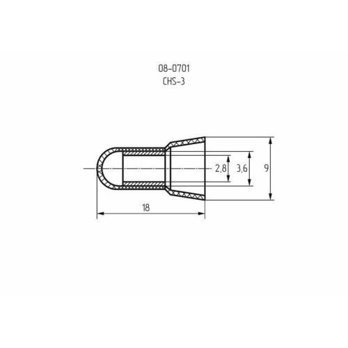 Заглушка концевая изолированная (КИЗ d2.8мм) 1.25кв.мм (CHS-3) REXANT 08-0701