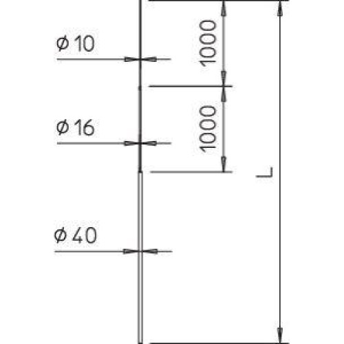 Мачта молниеприемная isFang 101 3B-4000 (дл.4м) OBO 5402864