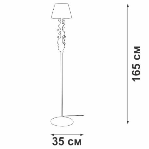Светильник напольный 1хE27 макс. 60Вт Vitaluce V1794-0/1P