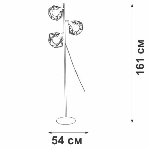 Светильник напольный 3xE27 макс. 40Вт Vitaluce V4269-1/3P