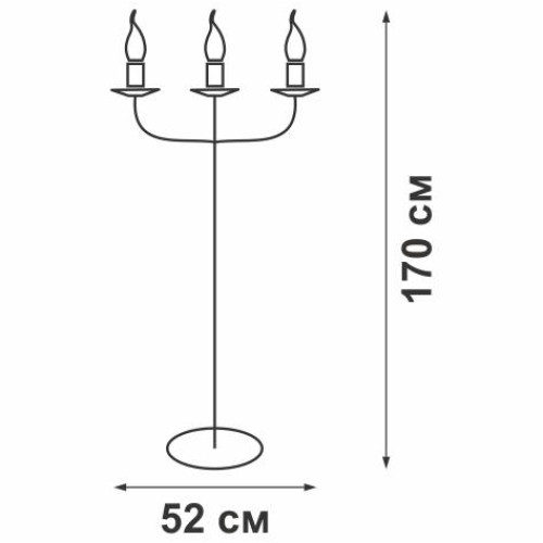 Светильник напольный 3хE27 макс. 60Вт Vitaluce V4326-0/3P