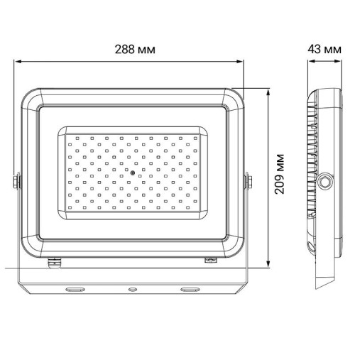 Прожектор светодиодный PFL-S2 70Вт 6500К IP65 220–240В ДО с клапаном закален. матов. стекло сер. Pro JazzWay 2853318D