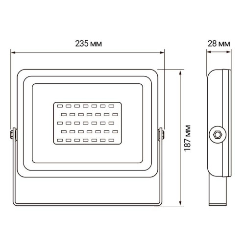 Прожектор светодиодный PFL-30W RGB 30Вт IP65 ДО WH JazzWay 5012103