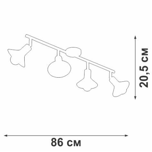 Люстра V4807-1/4PL 4хE27 макс.40Вт Vitaluce