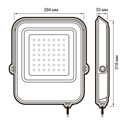 Прожектор светодиодный PFL-V 200Вт 6500К IP65 JazzWay 5039797