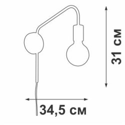 Светильник настенный 1х27 макс. 60Вт Vitaluce V4377-1/1A