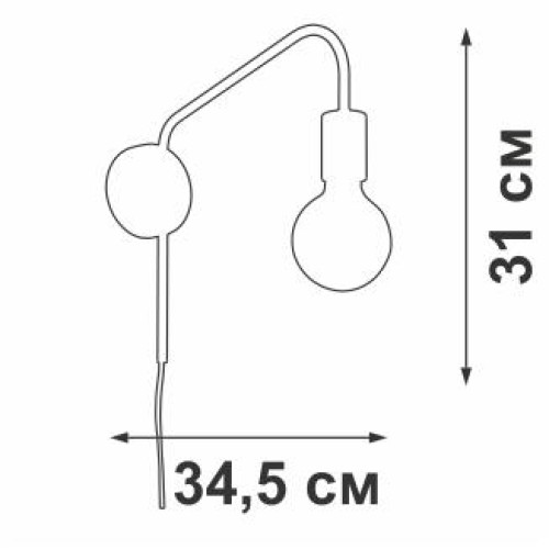 Светильник настенный 1х27 макс. 60Вт Vitaluce V4377-1/1A