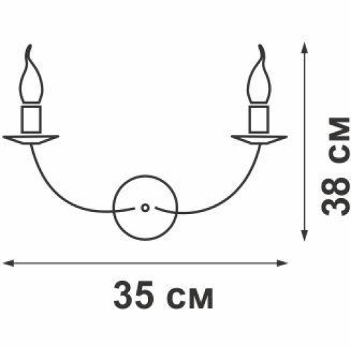 Светильник настенный 2xE14 макс. 40Вт Vitaluce V1137/2A