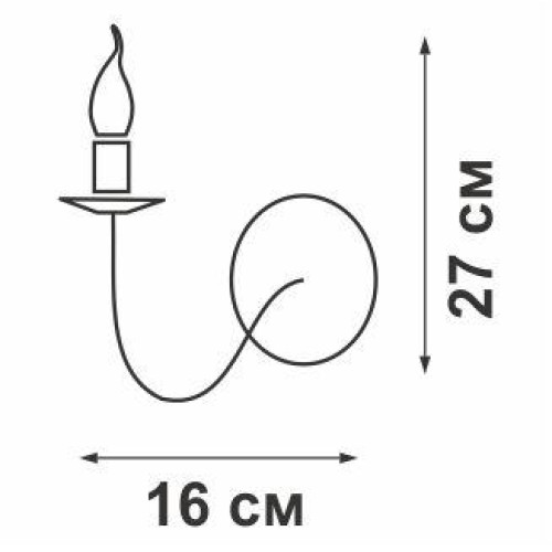 Светильник настенный 1xE14 макс. 40Вт Vitaluce V1339/1A