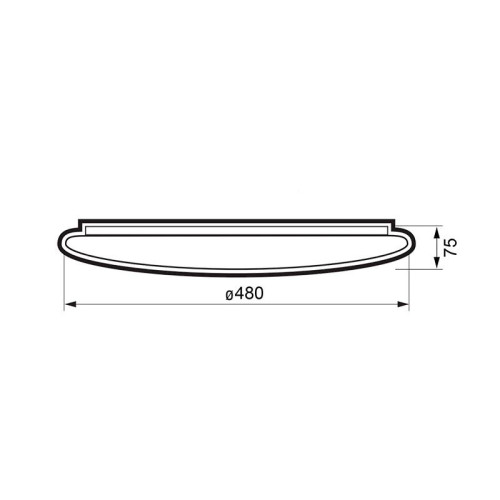 Светильник светодиодный PPB INFINITY 60Вт 4000К IP20 d480х75 настенно-потолочный JazzWay 5049536