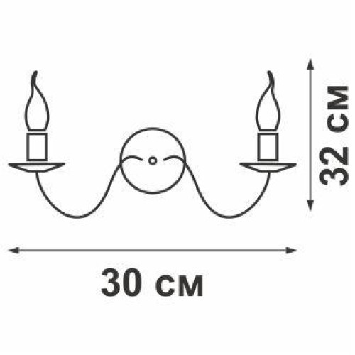 Светильник настенный 2xE14 макс. 40Вт Vitaluce V3716/2A