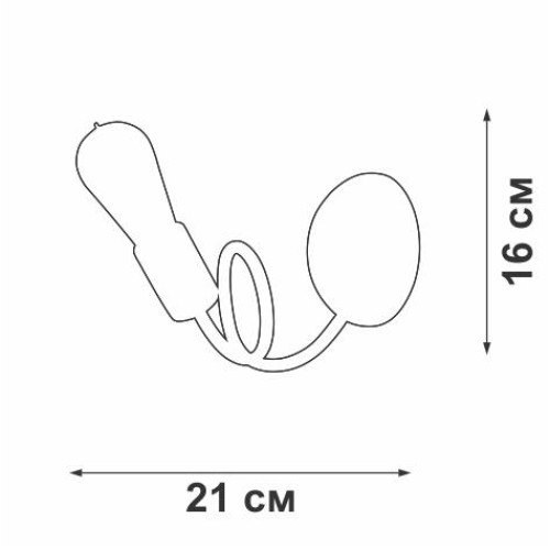 Светильник V4596-0/1A 1хE27 макс.60Вт настенный Vitaluce