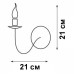 Светильник настенный 1xE14 макс. 60Вт Vitaluce V1782-0/1A