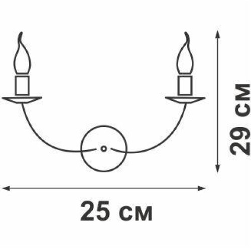 Светильник настенный 2xE14 макс. 40Вт Vitaluce V1350/2A