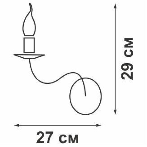 Светильник настенный 1xE14 макс. 40Вт Vitaluce V1184/1A