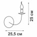 Светильник настенный 1xE14 макс. 40Вт Vitaluce V1301/1A