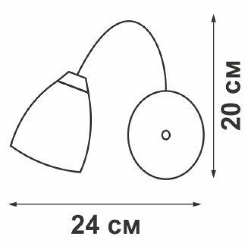 Светильник настенный 1xE14макс. 40Вт Vitaluce V3197/1A