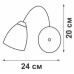 Светильник настенный 1xE14макс. 40Вт Vitaluce V3197/1A