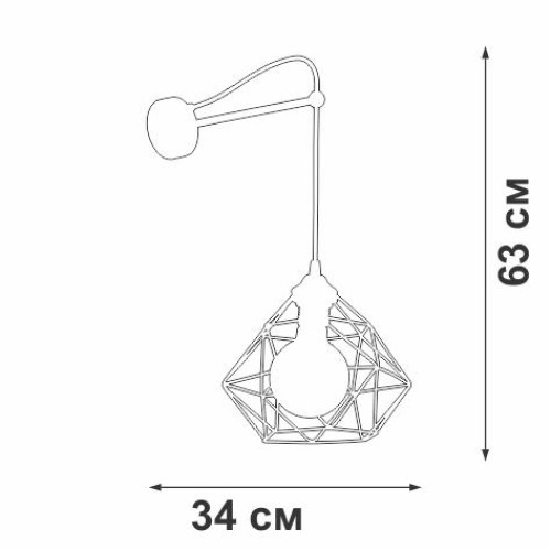 Бра 1xE27 макс. 40Вт Vitaluce V4258-0/1A