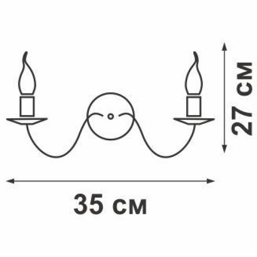 Светильник настенный 2xE14 макс. 40Вт Vitaluce V1100/2A