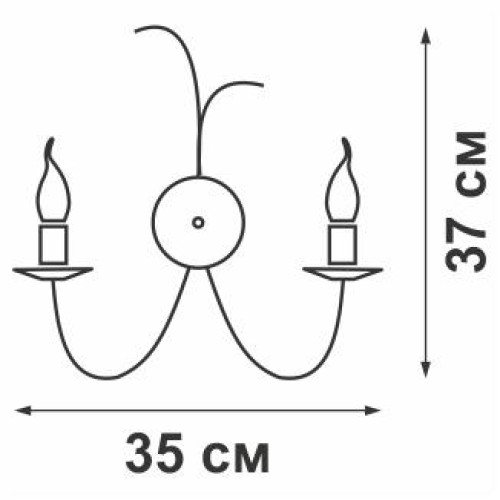 Светильник настенный 2xE14 макс. 40Вт Vitaluce V1014-1/2A