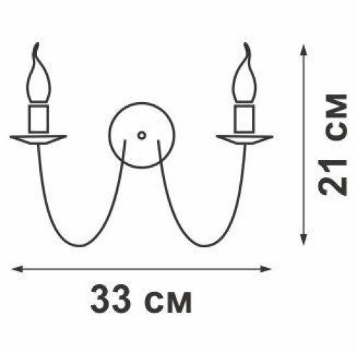 Светильник настенный 2xE14 макс. 40Вт Vitaluce V1039/2A