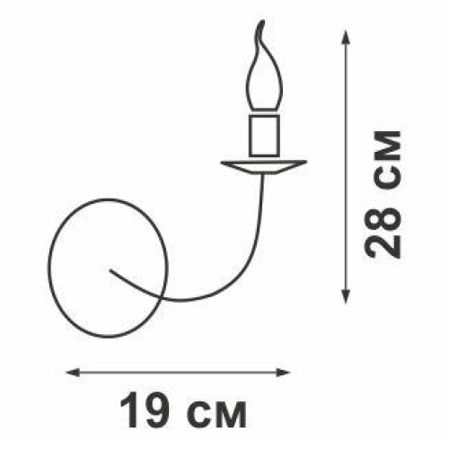 Светильник настенный 1xE14 макс. 40Вт Vitaluce V1350/1A