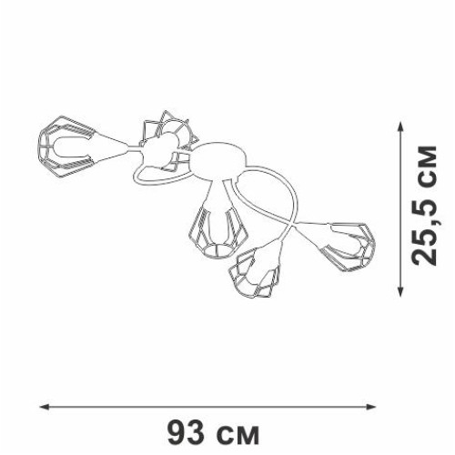 Люстра 5xE27 макс. 40Вт Vitaluce V3037-0/5PL