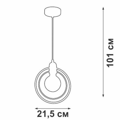 Подвес 1хE27 макс. 60Вт Vitaluce V4742-1/1S