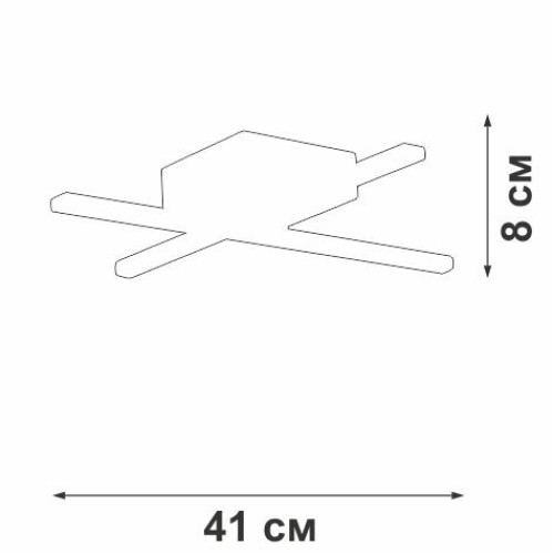 Светильник светодиодный LED 17Вт 3900-4200К 1400лм Vitaluce V3801-0/2PL