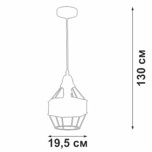 Подвес 1хE27 макс. 60Вт Vitaluce V4419-1/1S