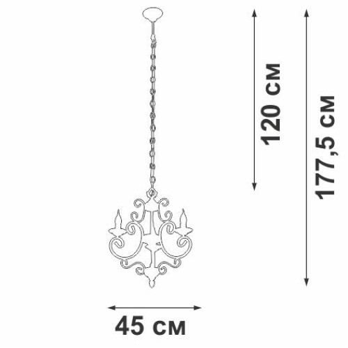 Люстра 3xE14 макс. 40Вт Vitaluce V1094-0/3