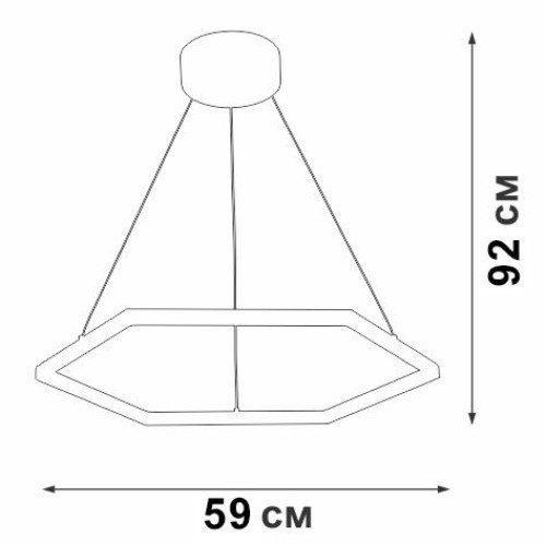 Светильник светодиодный LED 38Вт 3000К 2670лм Vitaluce V04605-03/1S