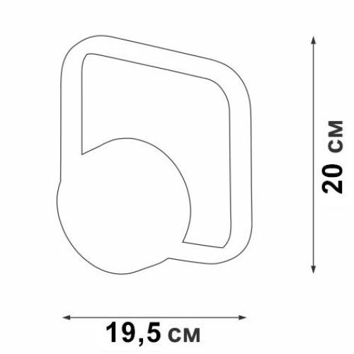 Светильник светодиодный LED 14Вт 3000К Vitaluce V04612-13/1A