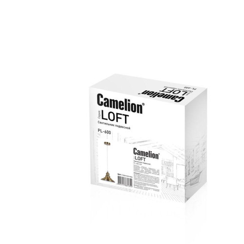 Светильник PL-600 C30 подвес. LOFT 1х E27 40Вт 230В хром металл Camelion 13416