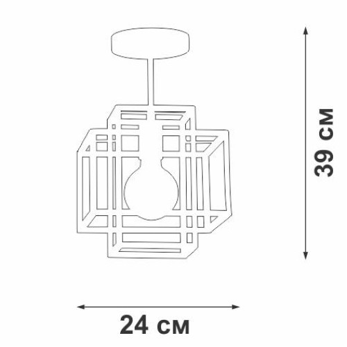 Люстра 1xE27 макс. 40Вт Vitaluce V3975-1/1PL