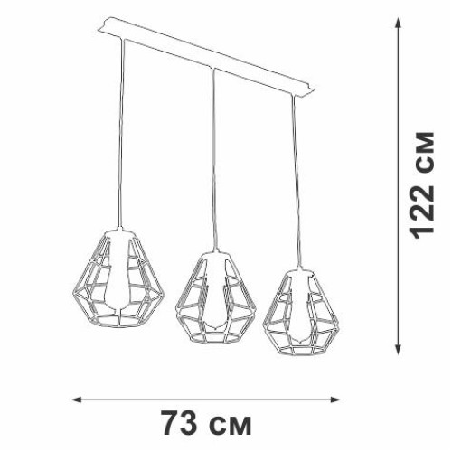 Люстра 3xE27 макс. 40Вт Vitaluce V4389-1/3S