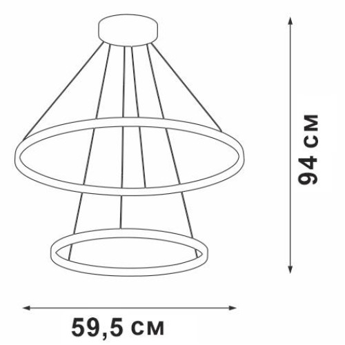 Светильник светодиодный LED 66Вт 3000К 4920лм Vitaluce V04600-03/2S