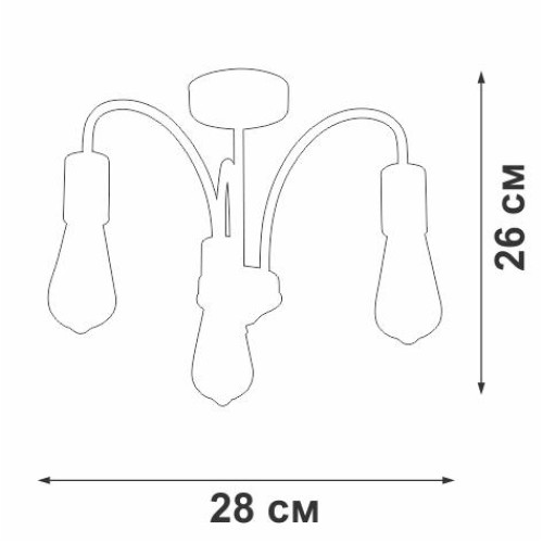 Люстра V3024-1/3PL 3хЕ27 макс.40Вт Vitaluce