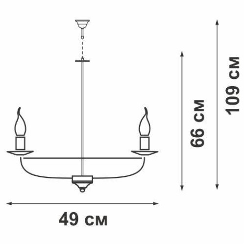 Люстра 5xE14 макс. 40Вт Vitaluce V1350/5